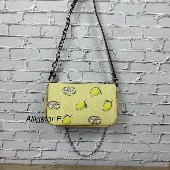 NWT Coach Nolita 19With Lemon Print  a free unbranded chain and extender CAL26